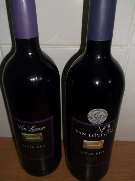 WINE : VAN LOVEREN RIVER RED 2003 AND 2007 SILVER MEDAL MICHELANGELO INTERNATIONAL WINE AWARDS